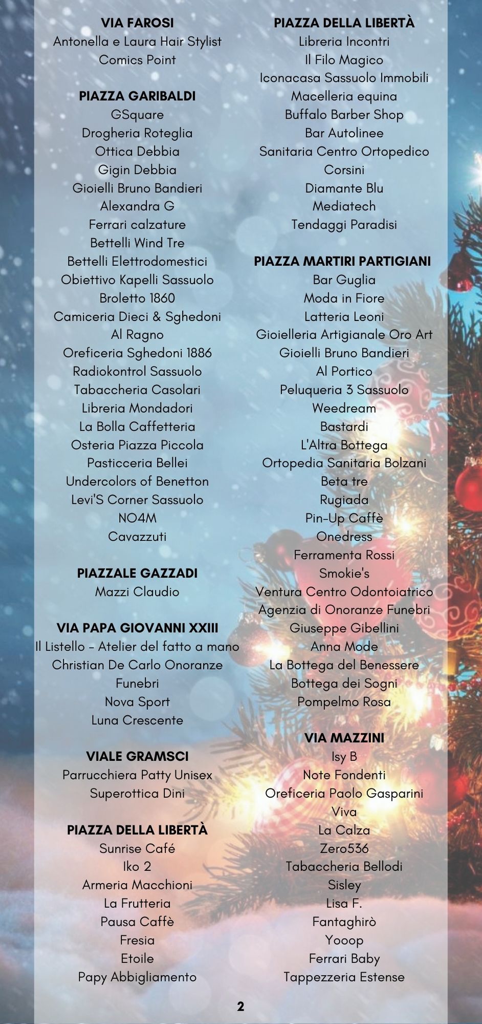 Natale 2020 elenco commercianti