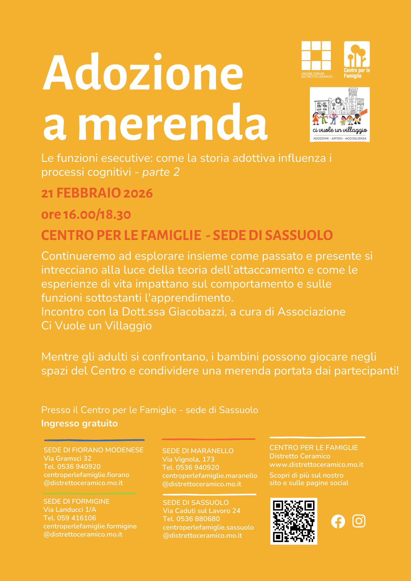 Adozione a merenda 21 febbraio 0re 16.00